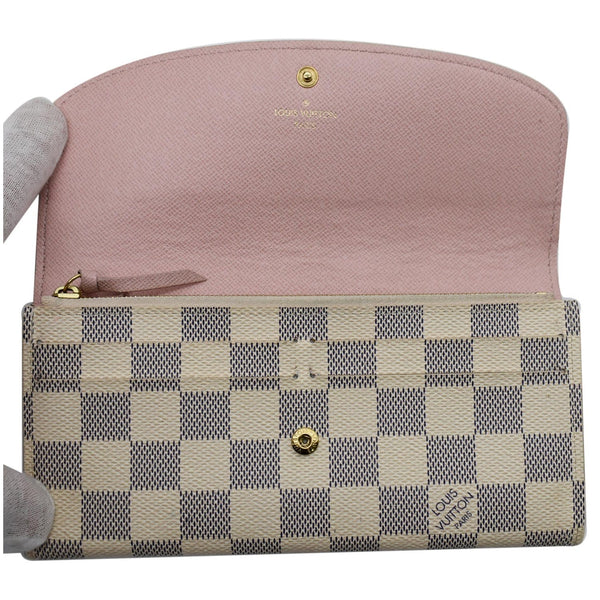 Louis Vuitton Emilie Damier Azur Wallet - flap opened