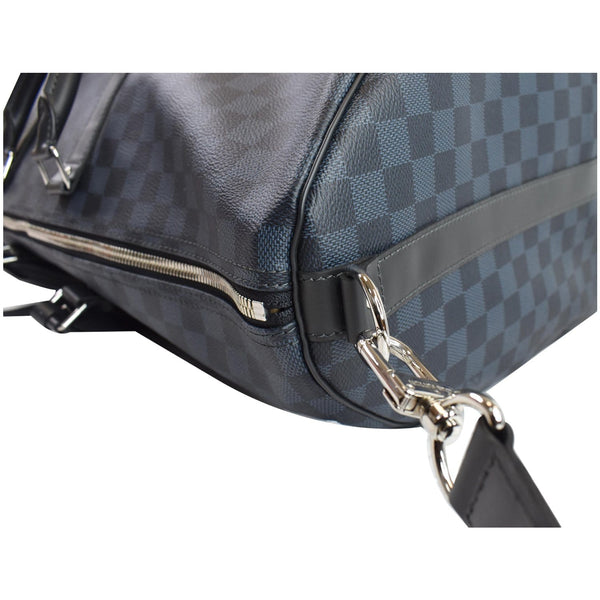 LOUIS VUITTON Keepall Bandouliere 55 Damier Graphite Travel Bag Black