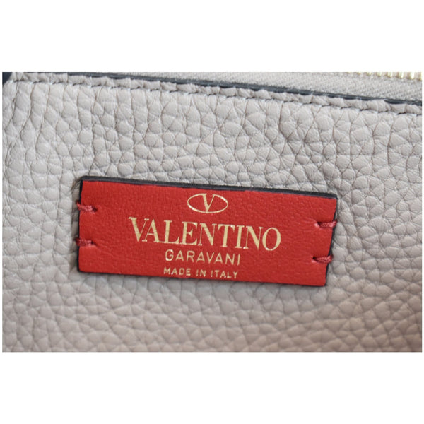 VALENTINO Garavani Rockstud Flip Leather Clutch Bag Poudre