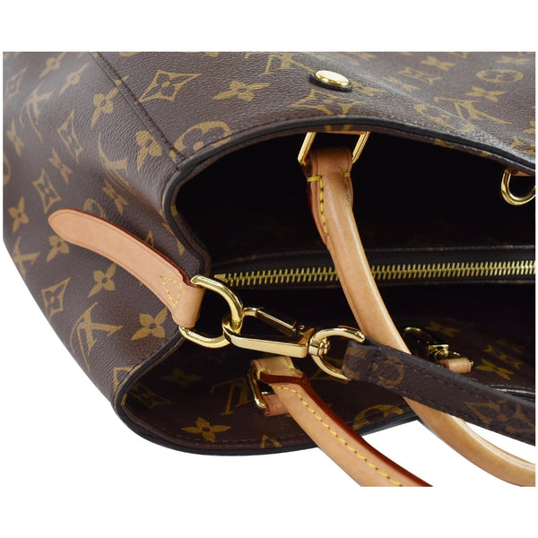 LOUIS VUITTON Montaigne MM Monogram Canvas Shoulder Bag Brown