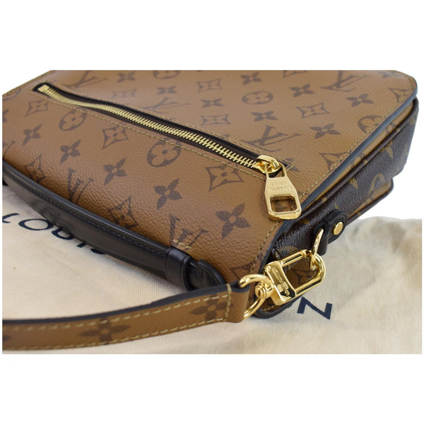 Louis Vuitton Metis Pochette Reverse Monogram Tote Bag - brown texture