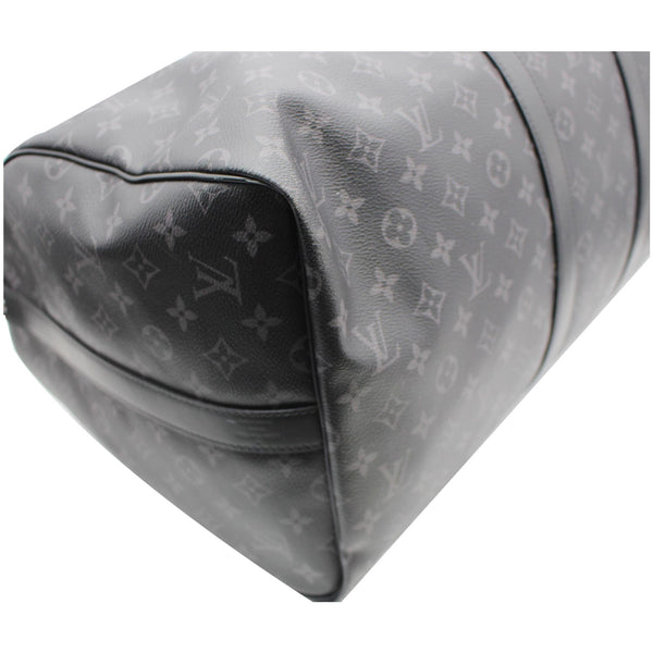 LOUIS VUITTON Keepall 55 Bandouliere Monogram Eclipse Travel Bag Black