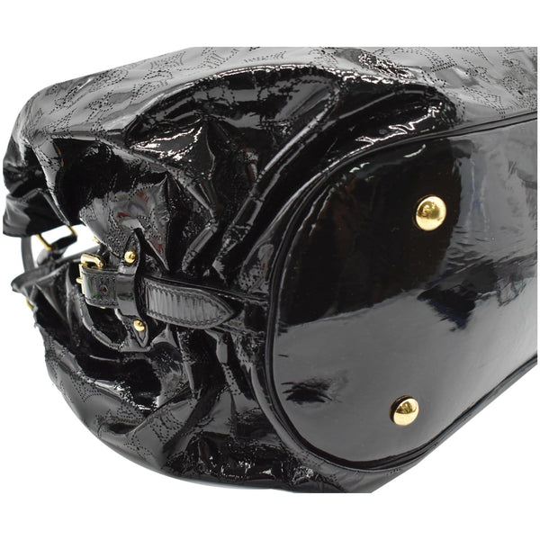 LOUIS VUITTON Surya Mahina XL Limited Edition Black Patent Leather Hobo Bag Black