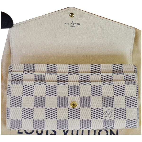 Louis Vuitton Damier Azur Sarah Wallet For Women White  - opend preview