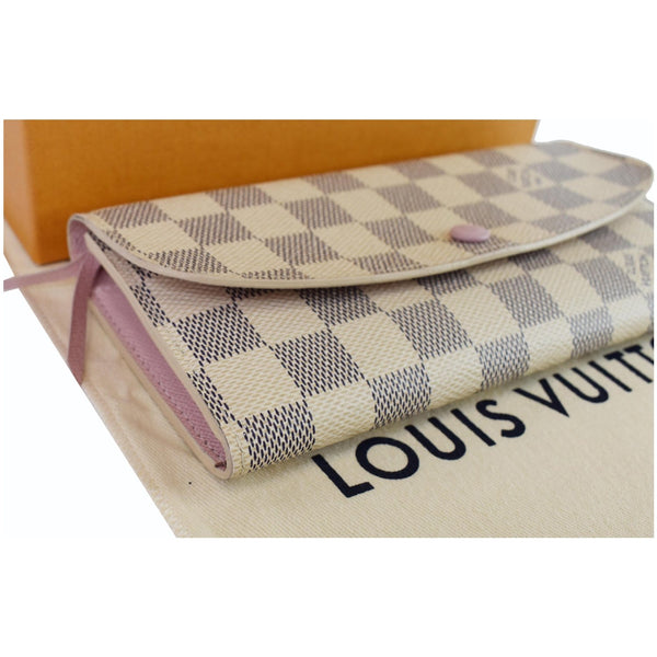 LOUIS VUITTON Emilie Damier Azur Wallet White