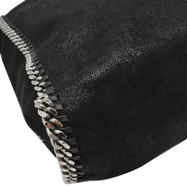 STELLA MCCARTNEY Falabella Large Faux Leather Chain Shoulder Bag Black
