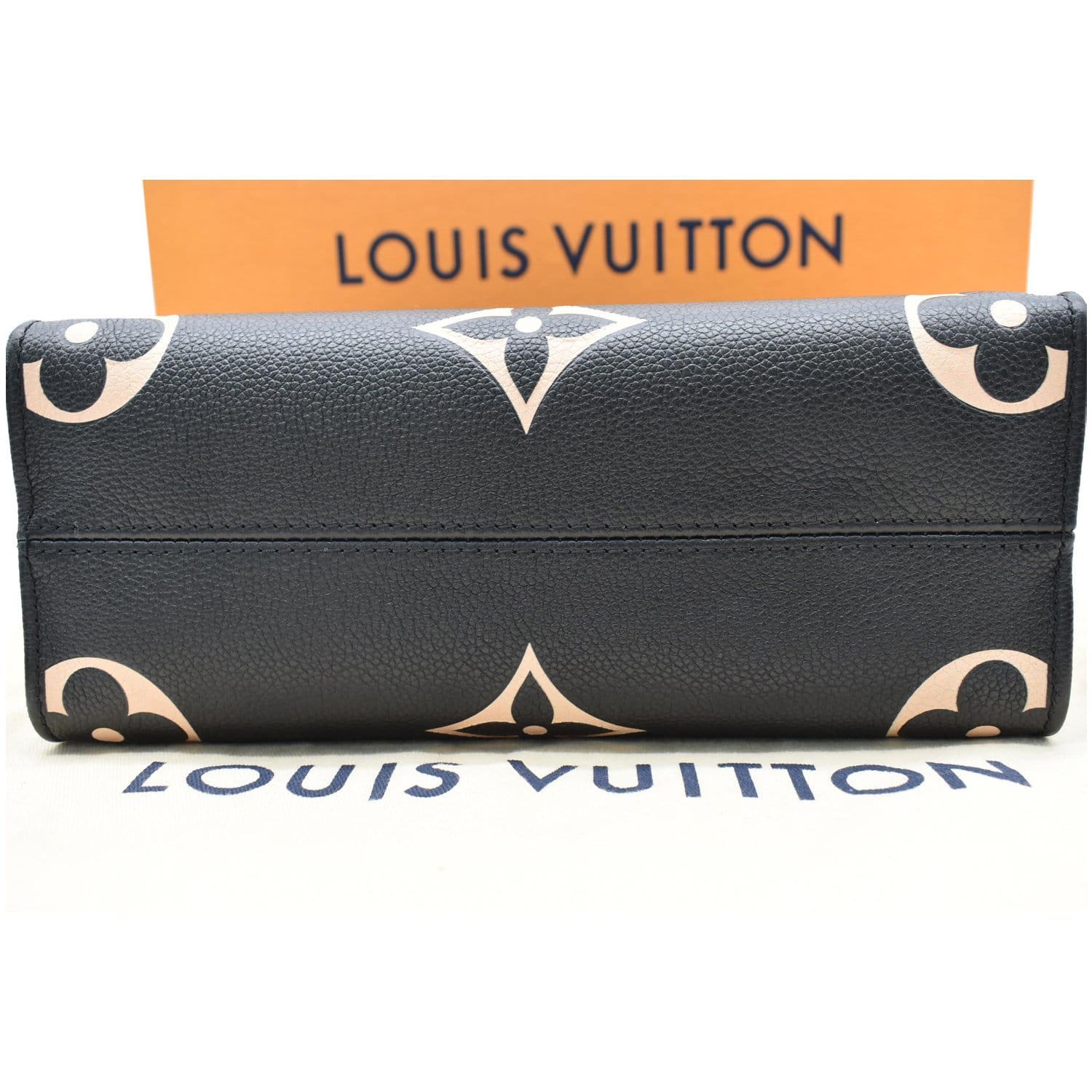 LOUIS VUITTON Onthego PM Bicolor Monogram Empreinte Shoulder Bag Black