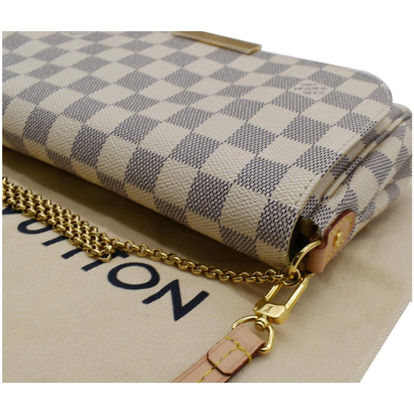 LOUIS VUITTON Favorite MM Damier Azur Crossbody Bag White