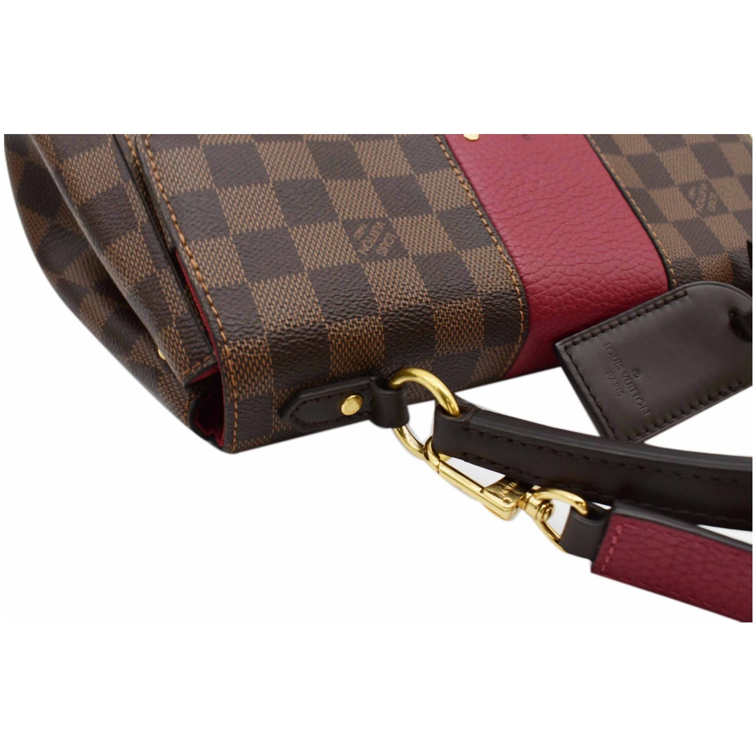 N64416 LV Louis Vuitton Damier Bond Street Bag Real Leather Handbag Maroon