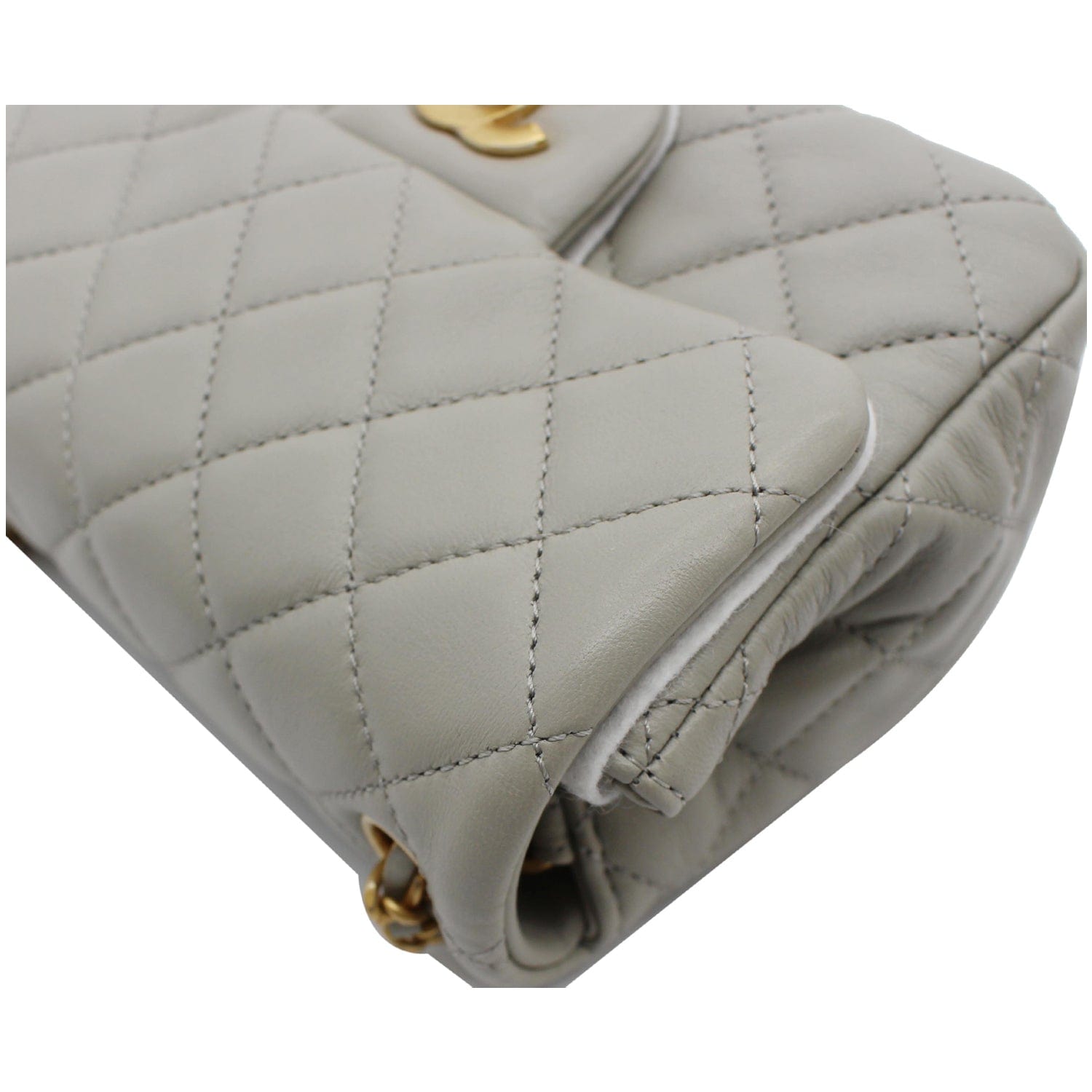 CHANEL CC Pearl Crush Mini Flap Quilted Lambskin Leather Shoulder Bag