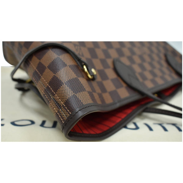 LOUIS VUITTON Neverfull MM Damier Ebene Brown Tote Bag Brown