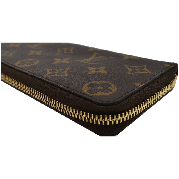 LOUIS VUITTON Clemence Monogram Canvas Zippy Wallet Brown