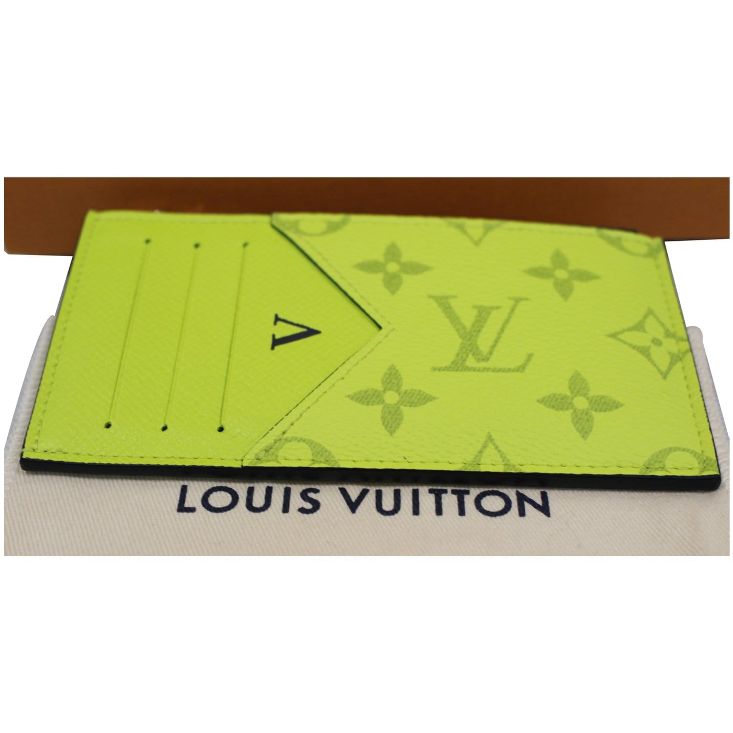 Louis Vuitton Coin Card Holder Pine Green in Taiga Cowhide Leather - US