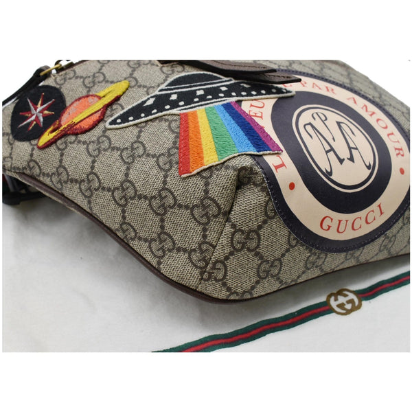 GUCCI Courrier GG Supreme Canvas Belt Waist Bum Bag Beige 529711