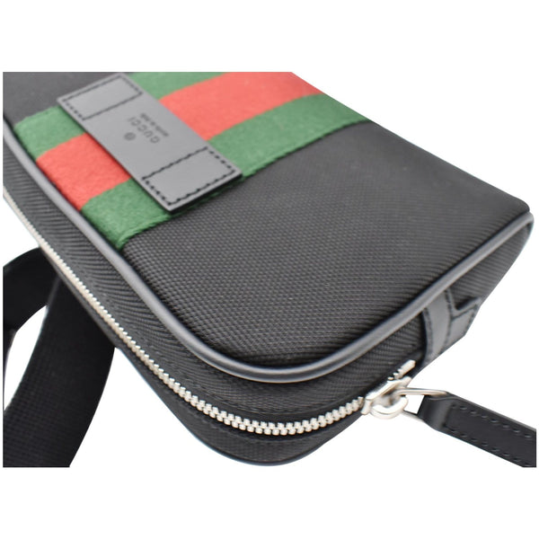 Gucci Web Monogram Canvas Slim Belt Bag - round the zip