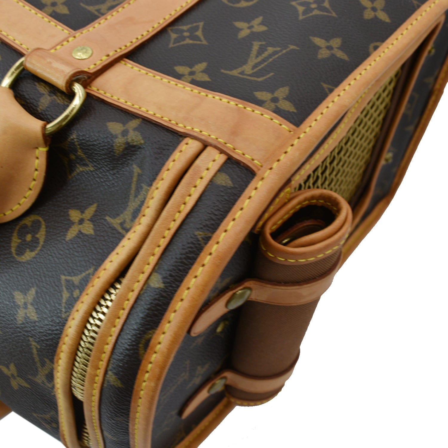 Louis Vuitton Dog Bag In Monogram Canvas And Leather