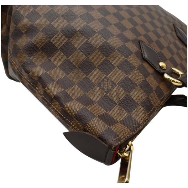 LOUIS VUITTON Saleya MM Damier Ebene Tote Bag Brown