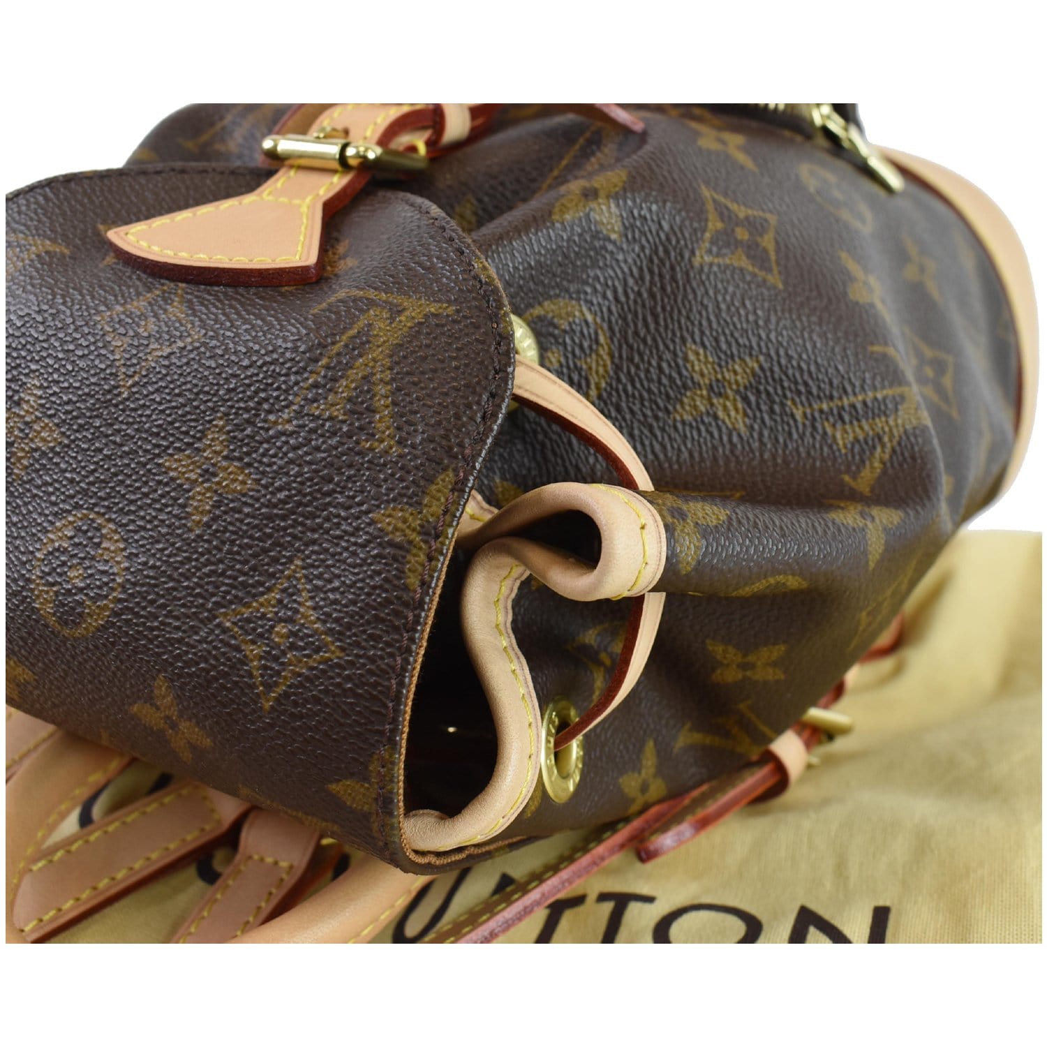 Louis Vuitton Montsouris Mini Backpack Monogram Canvas Brown Golden Leather  Cloth ref.73074 - Joli Closet