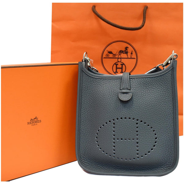 Hermes Evelyne TPM Clemence Leather Handbag women