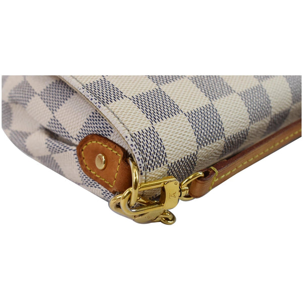 Louis Vuitton Favorite MM Damier Azur bag corner view