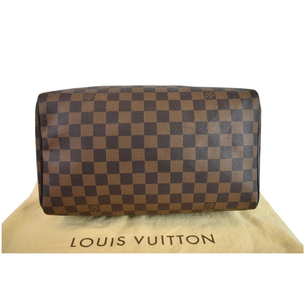Louis Vuitton Speedy 30 Damier Ebene Satchel Bag Brown - bottom length view