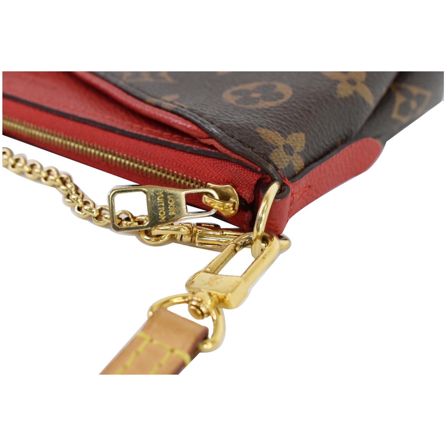 Pallas leather crossbody bag Louis Vuitton Brown in Leather - 36770869