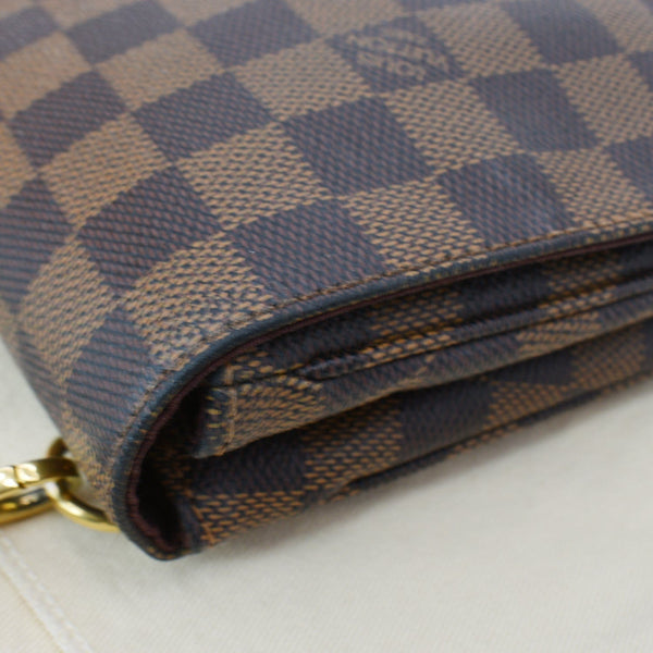 LOUIS VUITTON Hoxton PM Damier Ebene Crossbody Bag Brown