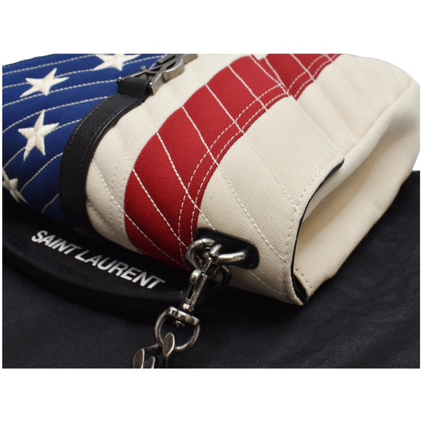 YVES SAINT LAURENT Medium American Flag College Flap Bag Multicolor