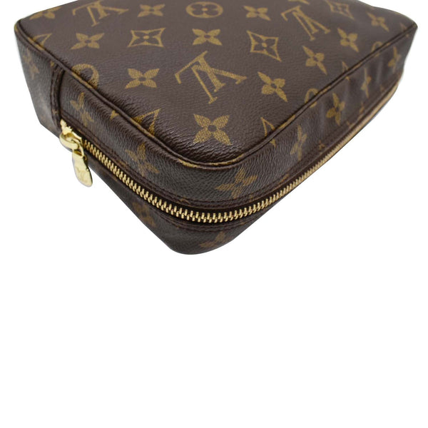 LOUIS VUITTON Trousse Toiletry Monogram Canvas Cosmetic Bag Brown