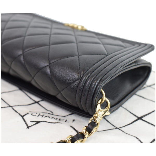 Chanel Boy Woc Lambskin Leather Wallet On Chain Bag rounded corner
