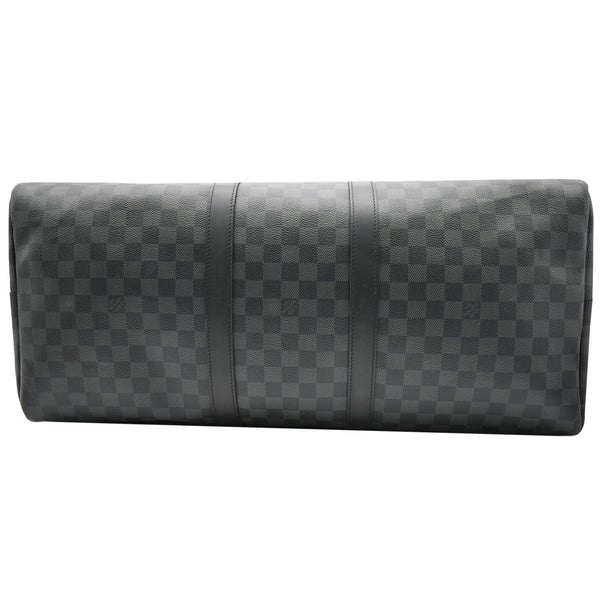 LOUIS VUITTON Keepall Bandouliere 55 Damier Graphite Travel Bag Black