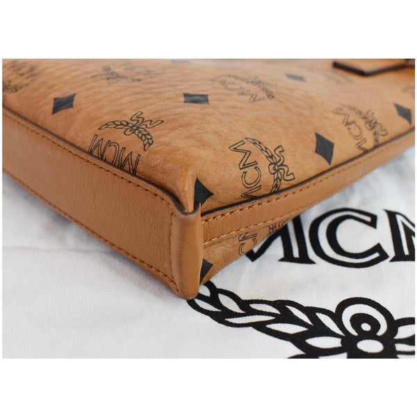 MCM Mini Essential Visetos Crossbody Bag Cognac