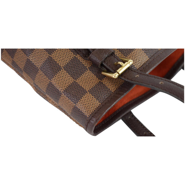 LOUIS VUITTON Marais Bucket Damier Ebene Shoulder Bag Brown