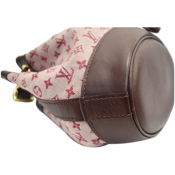 LOUIS VUITTON Mini Lin Mini Noe Monogram Satchel Bag Cherry Red