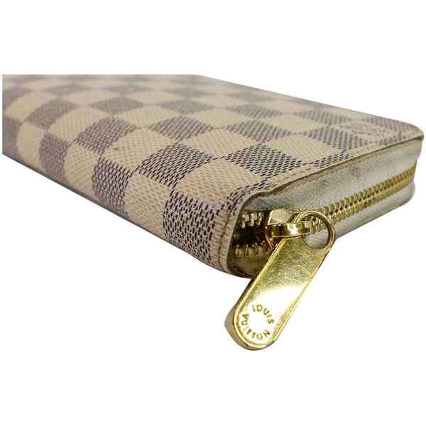 Louis Vuitton Damier Azur Zippy Long Wallet White - gold zip handle
