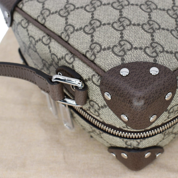 Gucci GG Supreme Monogram Canvas Shoulder Bag Beige