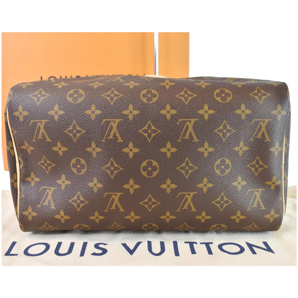 Louis Vuitton Speedy 30 Monogram Canvas Satchel Bag - flat baxkside 