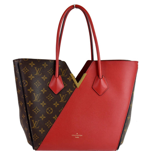 LOUIS VUITTON Kimono Monogram Calfskin Tote Bag Brown/Cerise