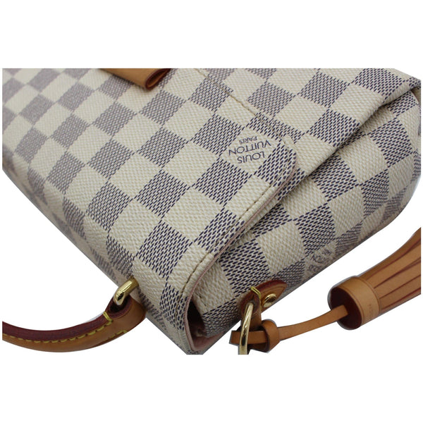 LOUIS VUITTON Croisette Damier Azur Satchel Crossbody Bag White