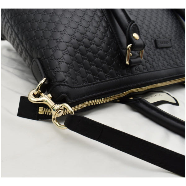 GUCCI Micro Guccissima Leather 2Way Shoulder Bag Black 449655