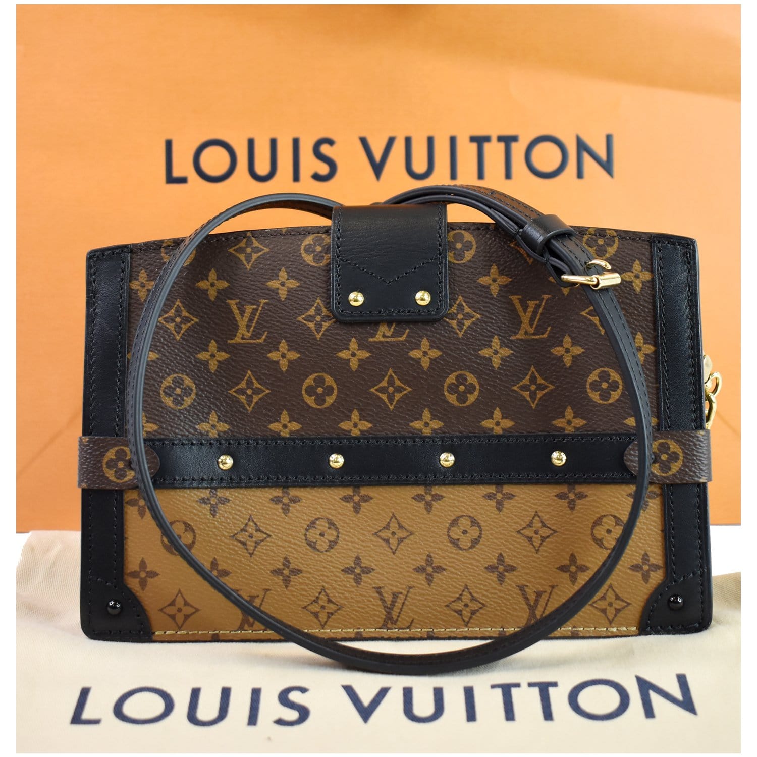 Petite malle handbag Louis Vuitton Brown in Synthetic - 33548111