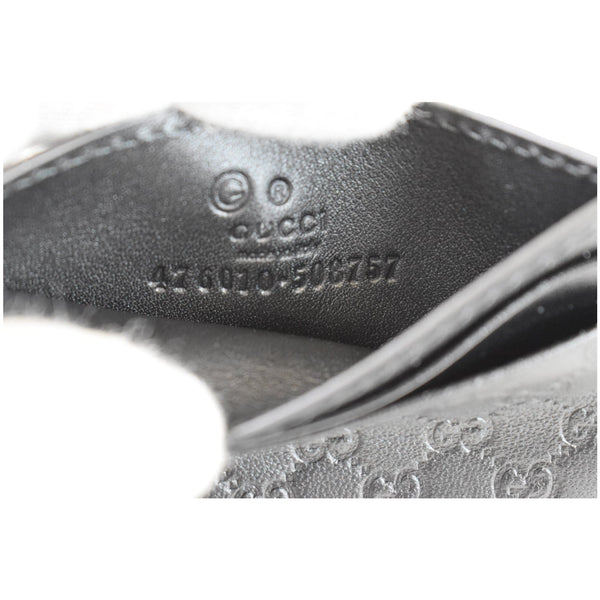 GUCCI Microguccissima Card Case Black 476010