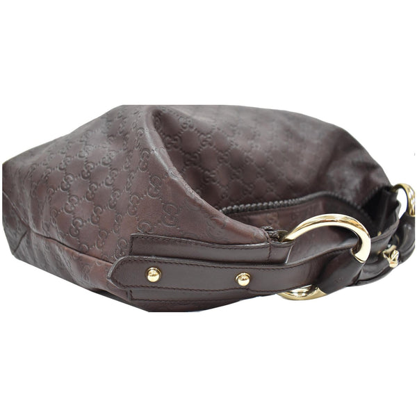 Gucci Horsebit Large Guccissima Leather Hobo Bag - dark brown | DDH
