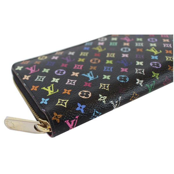 Louis Vuitton Multicolor Monogram Zippy Wallet Black lv logos