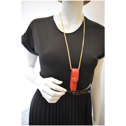 Gucci Porte Rouges Leather single Lipstick Case