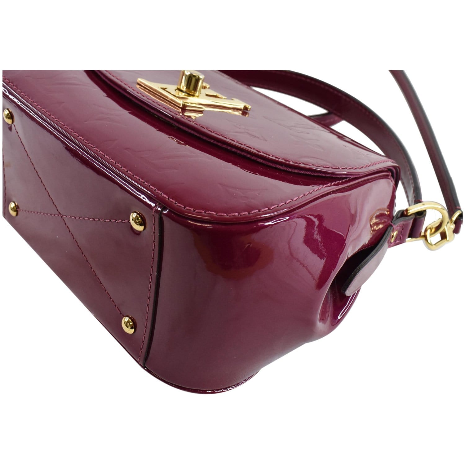LOUIS VUITTON Monceau Shoulder bag in Purple Patent leather at 1stDibs
