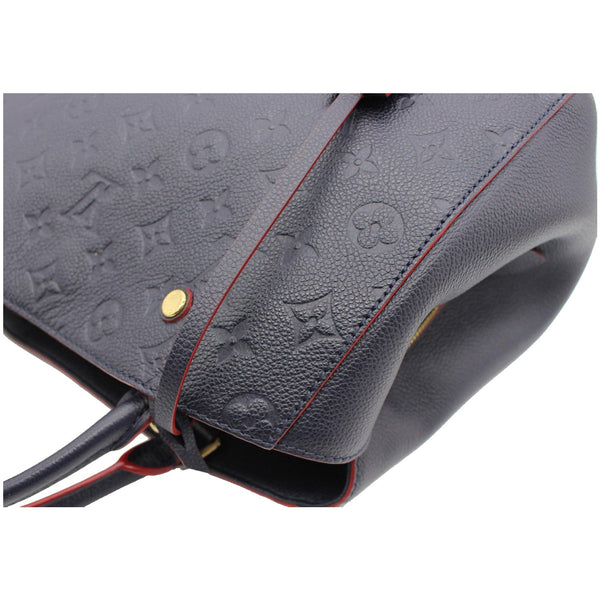 LOUIS VUITTON Montaigne MM Monogram Empreinte Shoulder Bag Blue