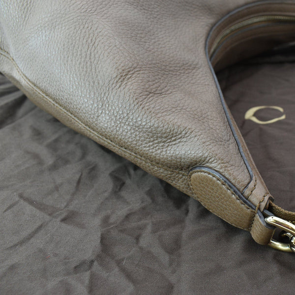 GUCCI Soho Pebbled Calfskin Leather Chain Shoulder Bag Maple Brown 308981