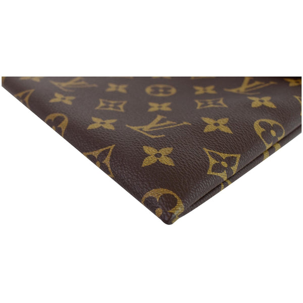 LOUIS VUITTON Tuileries Monogram Canvas Clutch Bag Caramel