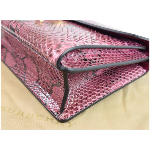 BURBERRY Macken Small Python Leather Crossbody Bag Magenta - Last Call